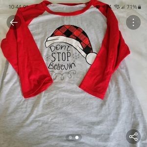 3/4 sleeve Christmas shirt